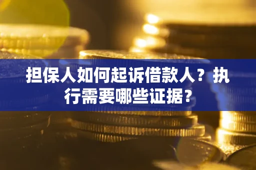 济南担保人如何起诉借款人？执行需要哪些证据？