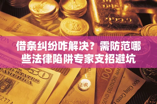 济南借条纠纷咋解决？需防范哪些法律陷阱专家支招避坑