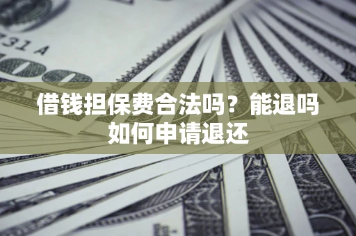 济南借钱担保费合法吗？能退吗如何申请退还
